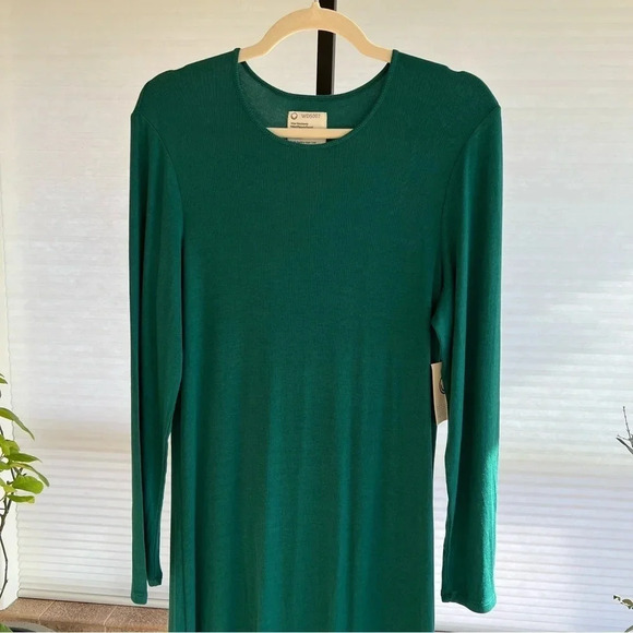 For Days Women’s Birkin Rib Long Sleeve Mini Dress Green XL NWT Classic Spring - Picture 2 of 4